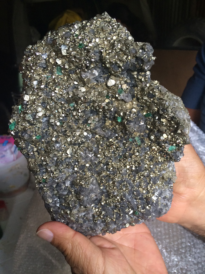 Chivor Colombia - Emerald Mining - Iron Pyrite and Emerald Matrix