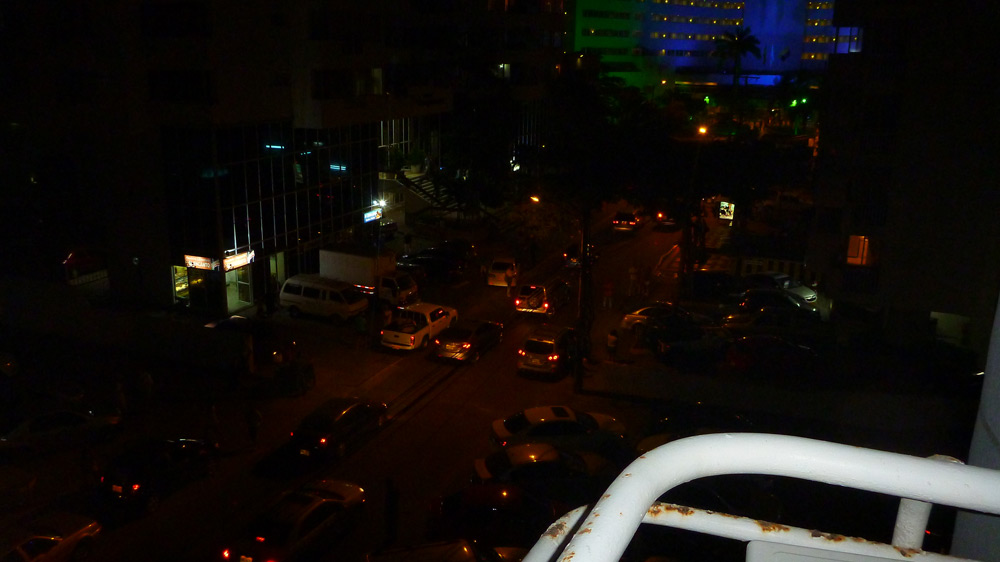 Bocagrande street at night Easter Week 2014