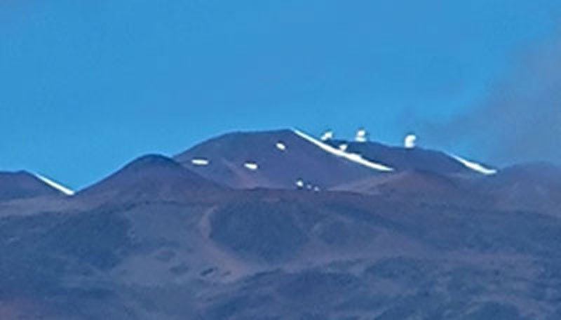 Mauna Kea observatories and snow