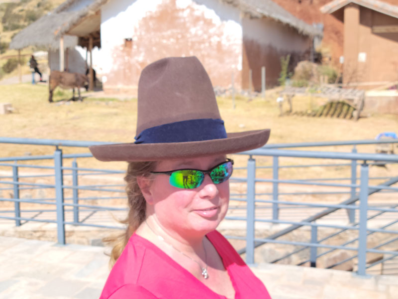 Beth Carter with traditional Peruivan Hat