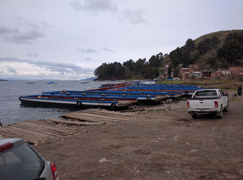 Lake Titticaca Ferry at Estrecho de Tiquina