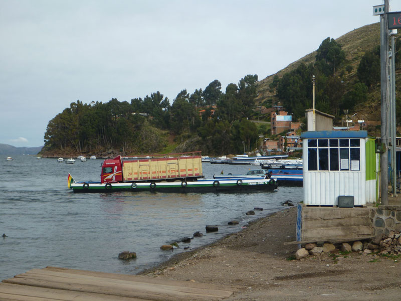 Lake Titticaca Ferry at Estrecho de Tiquina